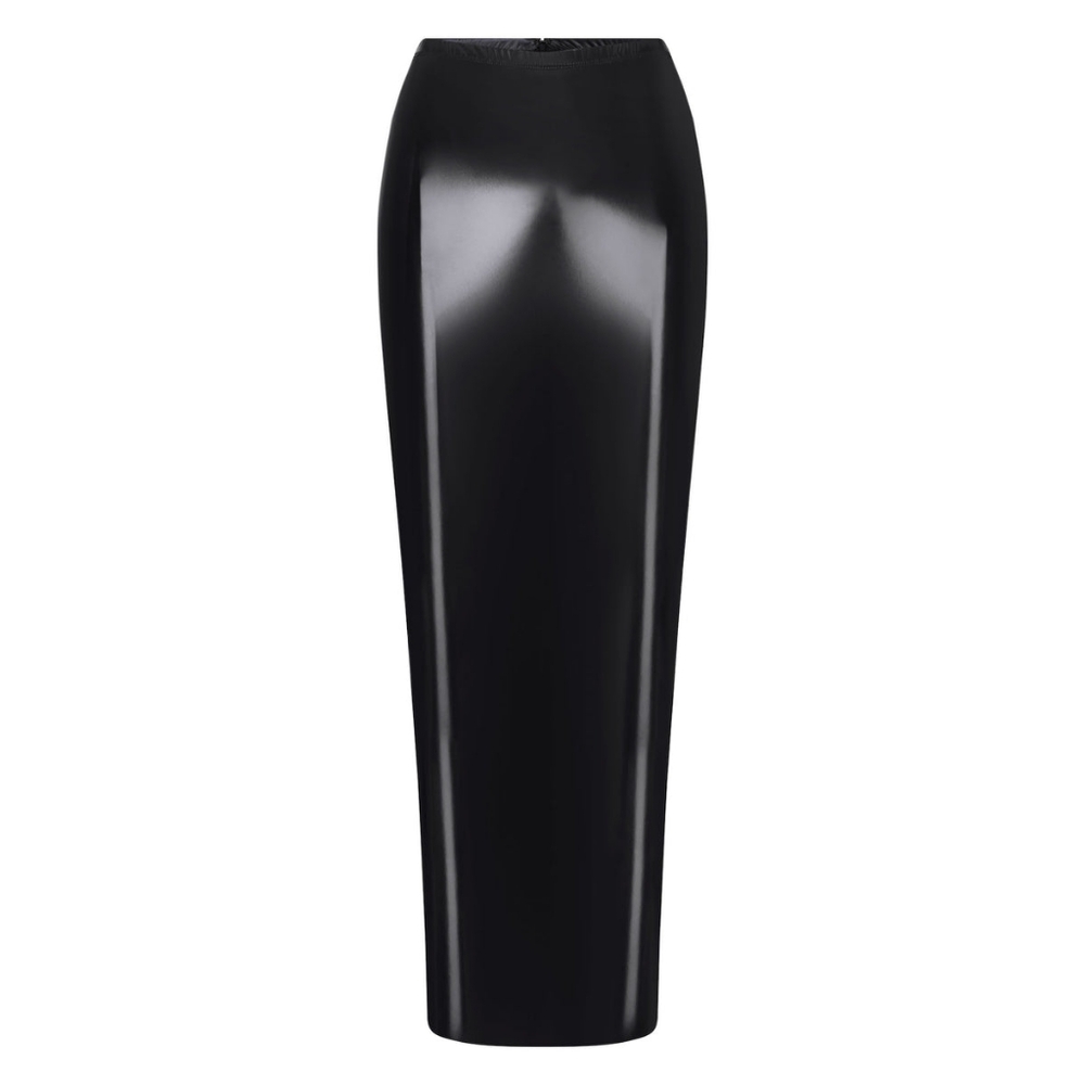 NWT SKIMS STRETCH VINYL TUBE SKIRT
